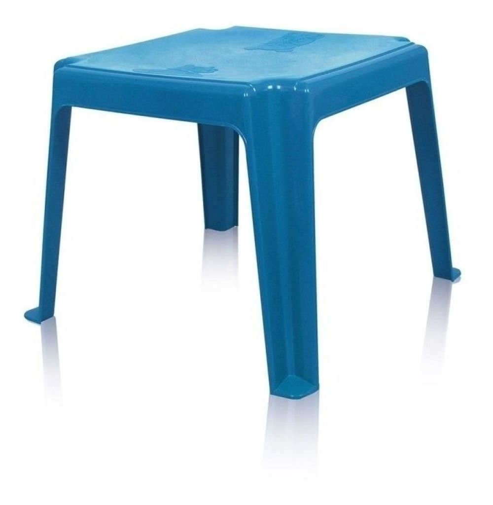 Conjunto Infantil Mesa E 4 Cadeiras Antares Azul Kit 03 Jogos - 2