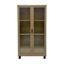 Ver imagem 2 de Cristaleira Livreiro para Sala de Jantar 2 Portas com Vidro Canelado 1 Gaveta 80cm x 147cm Paris Mar