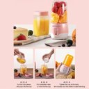 Ver imagem 5 de Mini Liquidificador Portatil Recarregavel Via USB sem Fio Rosa Ideal para Sucos Vitaminas Smoothies