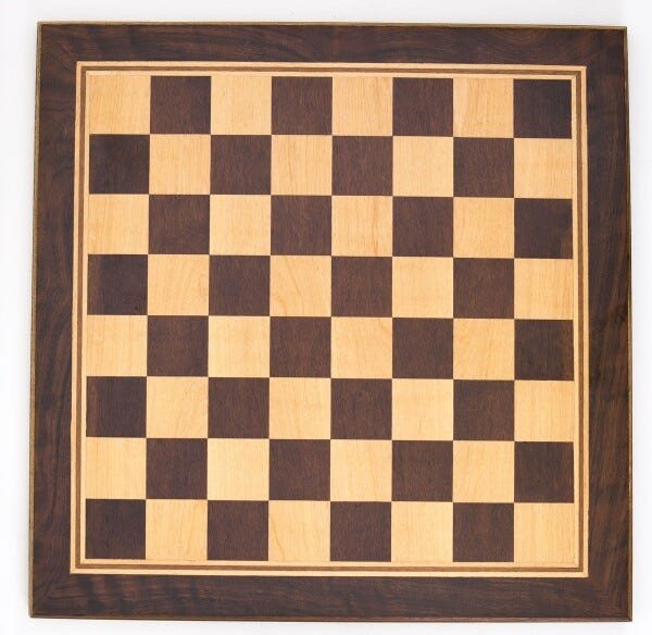 Tabuleiro de xadrez Plano Marchetado Madeira Nobre 46x46cm - 1