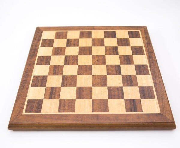 Tabuleiro de xadrez Plano Marchetado Madeira Nobre 46x46cm - 3