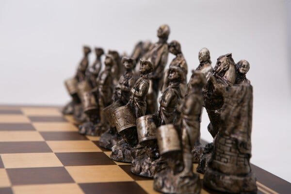 Tabuleiro de xadrez Plano Marchetado Madeira Nobre 46x46cm