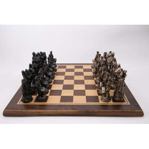 Caixa Tabuleiro de Xadrez de Madeiras Nobres - Wooden Chessboard Box 