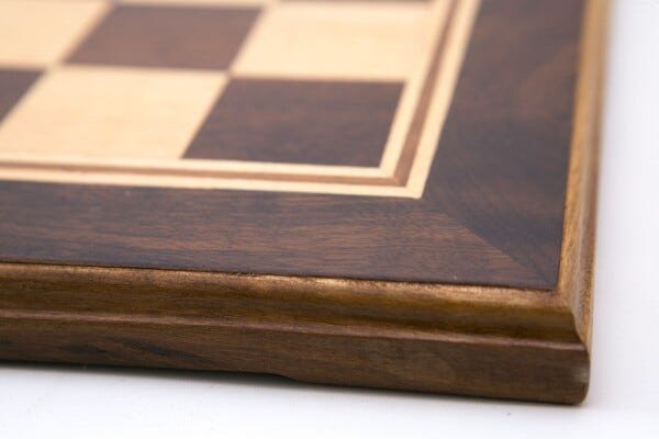 Tabuleiro de xadrez Plano Marchetado Madeira Nobre 46x46cm - 4