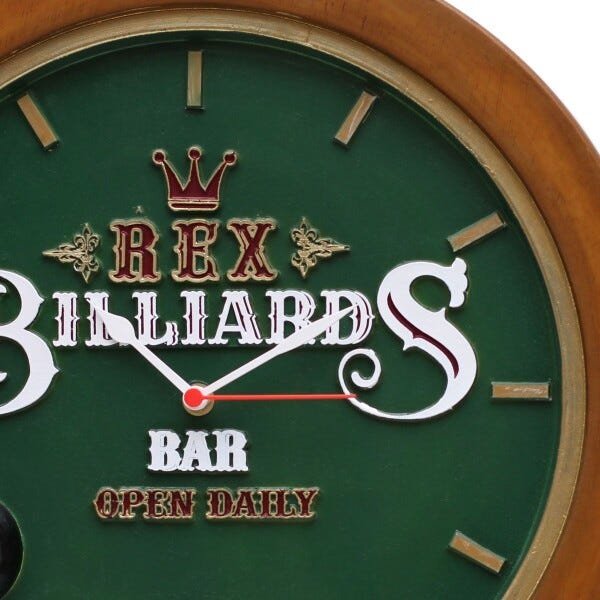 Relógio Decorativo de Parede - Billiard REX Verde - 2