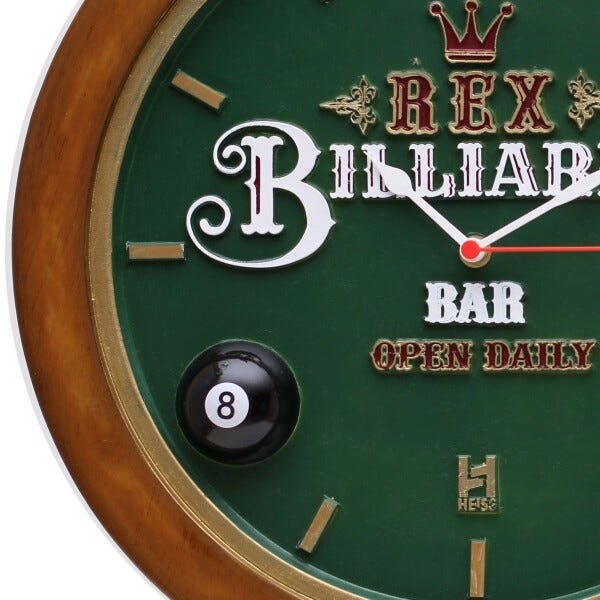 Relógio Decorativo de Parede - Billiard REX Verde - 3
