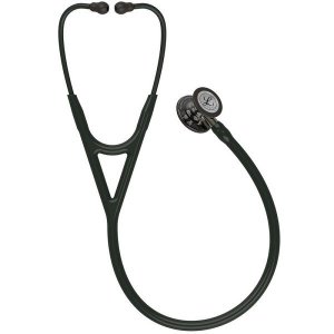 Estetoscopio 3m Littmann Cardiology Iv 6204 Preto com Smoke Alto Polimento e Conector Champanhe