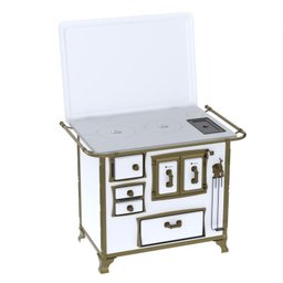 Fogao a Lenha N 2 Renaissance Chapa de Aluminio Branco Cald Sd - 1