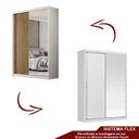 Ver imagem 6 de Guarda Roupa Casal Ambiente Riva 22515k com Espelho Branco Amêndola Touch Flex - Demóbile