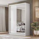 Ver imagem 3 de Guarda Roupa Casal Ambiente Riva 22515k com Espelho Branco Amêndola Touch Flex - Demóbile