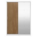 Ver imagem 2 de Guarda Roupa Casal Ambiente Riva 22515k com Espelho Branco Amêndola Touch Flex - Demóbile