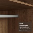 Ver mais imagens de Guarda-Roupa Modulado 240 cm 6 Portas com Espelhos 4 Gavetas Rustic/Crema Neo Madesa 02