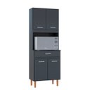 Ver imagem 2 de Paneleiro de Cozinha Compacto com Nicho e Gaveta 4 Portas 1 Gaveta