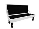 Ver imagem 2 de Recamier Baú Luis Xv Capitonê Retrô 100 cm Couro Branco Ms Decor