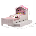 Ver imagem 2 de Bicama Casa Menina Rosa Solteiro com Colchões