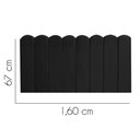 Ver imagem 2 de Painel Estofado Luxo Nuvem Alanis 160cm Queen Size para Cama Box Suede Preto - Gat Magazine