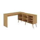 Ver imagem 3 de Mesa de Manicure Profissional em L com 3 Gavetas Jady Multimóveis Mp6041 Madeirado/preto