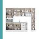 Ver imagem 6 de Armário de Cozinha Completa com Balcão Milla Unity Carraro Branco