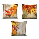 Ver imagem 1 de Conjunto de 3 almofadas Folhas 42x42 com enchimento Atelier Valverde