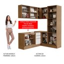 Ver imagem 6 de Armário de Cozinha Completa de Canto 329cm Rustic Branco Glamy Madesa 01