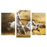 Quadro Impressão Digital 70x120 conjunto de 3 peças – cavalos brancos Atelier Valverde - 1