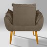 Poltrona Decorativa Sala Recepção Escritório Opala Suede Cappuccino - 4