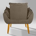 Ver imagem 4 de Poltrona Decorativa Sala Recepção Escritório Opala Suede Cappuccino