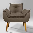 Ver imagem 2 de Poltrona Decorativa Sala Recepção Escritório Opala Suede Cappuccino