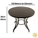 Ver imagem 4 de Mesa Tampo Ripado em Alumínio 1,00m Diâmetro Preto