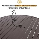 Ver imagem 3 de Mesa Tampo Ripado em Alumínio 1,00m Diâmetro Preto