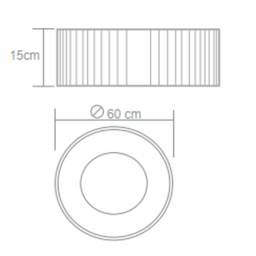 Plafon Redondo Anel 60cm - 8 Luzes Mel - 2