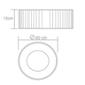 Plafon Redondo Anel 60cm - 8 Luzes Mel - 2