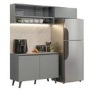 Ver imagem 3 de Armário de Cozinha Compacta 200cm Nice Madesa Xa10 Cinza