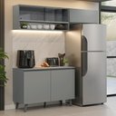 Ver imagem 1 de Armário de Cozinha Compacta 200cm Nice Madesa Xa10 Cinza