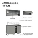 Ver imagem 5 de Armário de Cozinha Compacta 200cm Nice Madesa Xa10 Cinza