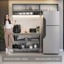 Ver imagem 6 de Armário de Cozinha Compacta 200cm Nice Madesa Xa10 Cinza