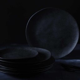 CONJUNTO C/ 6 PRATOS FUNDO ORGÂNICO PRETO MATTE Ø 21,2cm - 3