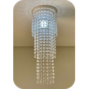 Ver imagem 2 de Luminária Cristal Acrílico 17x48 Cm Quadrada 03 Camadas Belíssima para Iluminar e Decorar o Seu Ambi