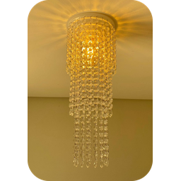 Luminária Cristal Acrílico 17x48 Cm Quadrada 03 Camadas Belíssima para Iluminar e Decorar o Seu Ambi - 9