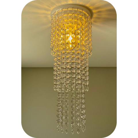 Luminária Cristal Acrílico 17x48 Cm Quadrada 03 Camadas Belíssima para Iluminar e Decorar o Seu Ambi
