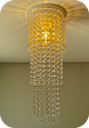 Ver imagem 1 de Luminária Cristal Acrílico 17x48 Cm Quadrada 03 Camadas Belíssima para Iluminar e Decorar o Seu Ambi