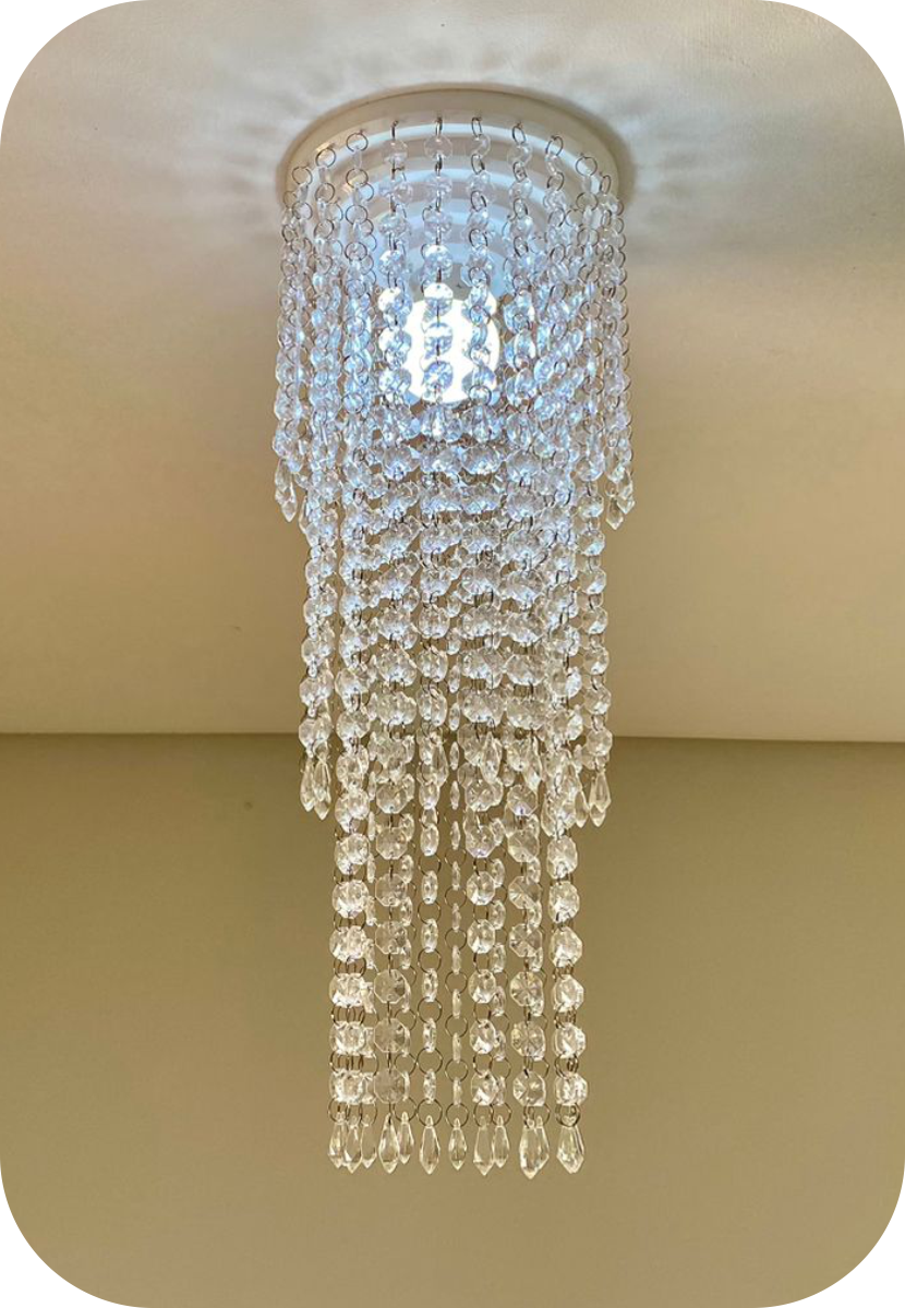 Luminária Cristal Acrílico 17x48 Cm Quadrada 03 Camadas Belíssima para Iluminar e Decorar o Seu Ambi - 8