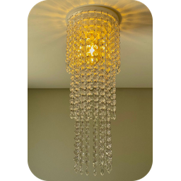 Luminária Cristal Acrílico 17x48 Cm Quadrada 03 Camadas Belíssima para Iluminar e Decorar o Seu Ambi - 1