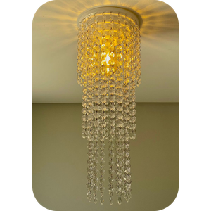 Luminária Cristal Acrílico 17x48 Cm Quadrada 03 Camadas Belíssima para Iluminar e Decorar o Seu Ambi