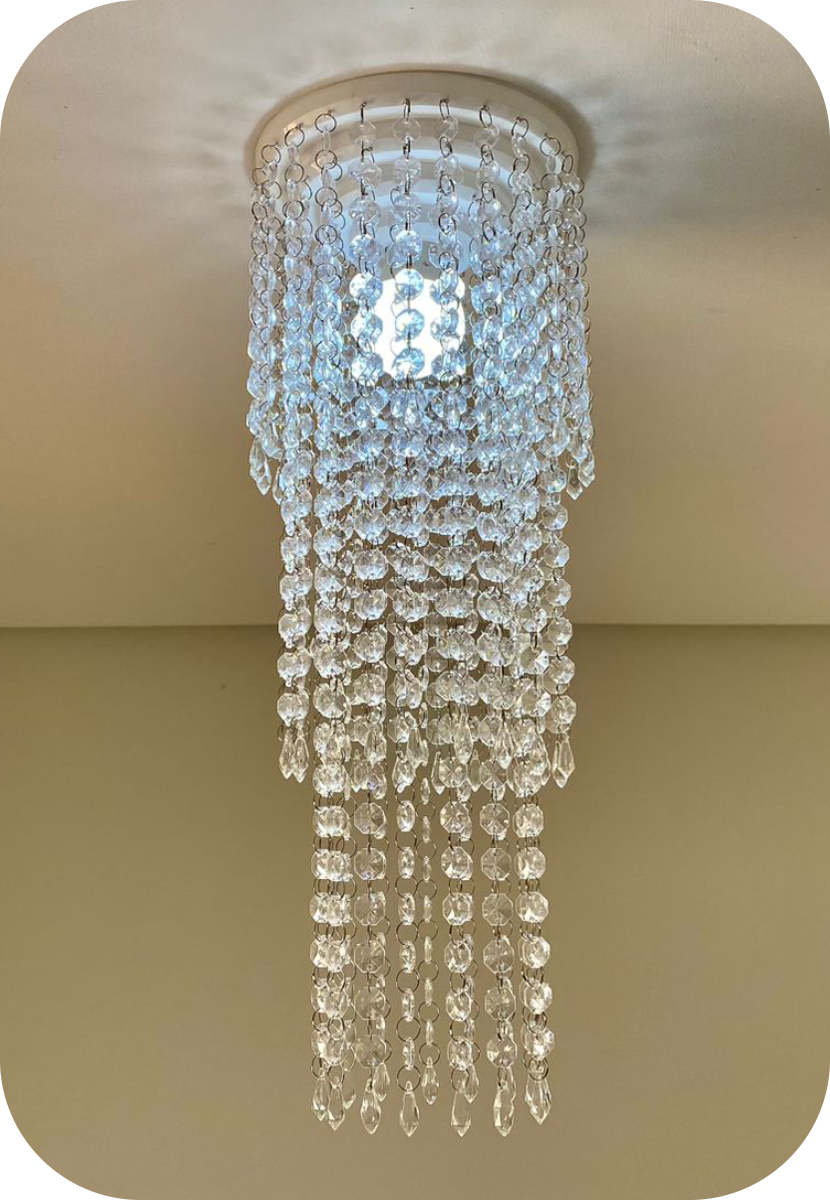 Luminária Cristal Acrílico 17x48 Cm Quadrada 03 Camadas Belíssima para Iluminar e Decorar o Seu Ambi - 2