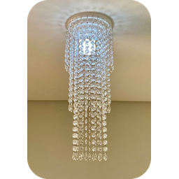 Luminária Cristal Acrílico 17x48 Cm Quadrada 03 Camadas Belíssima para Iluminar e Decorar o Seu Ambi - 5