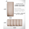 Kit 5 Cabeceiras de Cama Solteiro Estofada Modulada 1,00mx45cm - 5