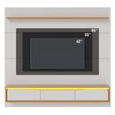 Ver imagem 2 de Painel para Tv Home Suspenso Tahiti 1.8 Off White Matte Naturale – Colibri