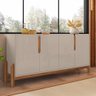 Bancada Aparador Ares Off White/Cedro com 4 Portas - 1