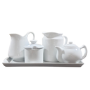 Ver imagem 1 de Jogo Café e Chá Mesa Posta 5 Peças - Porcelana Branca (2)